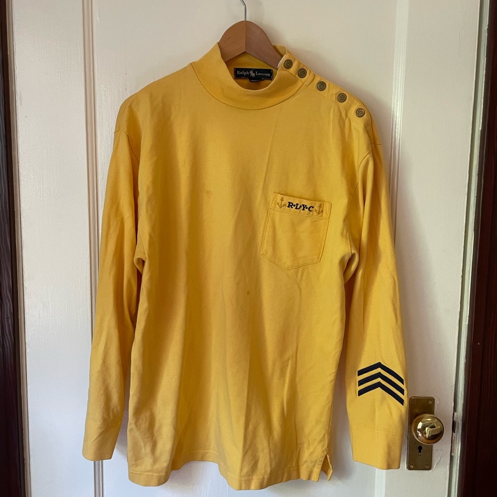 Polo Ralph Lauren Military Vintage Yellow Cotton Sweater